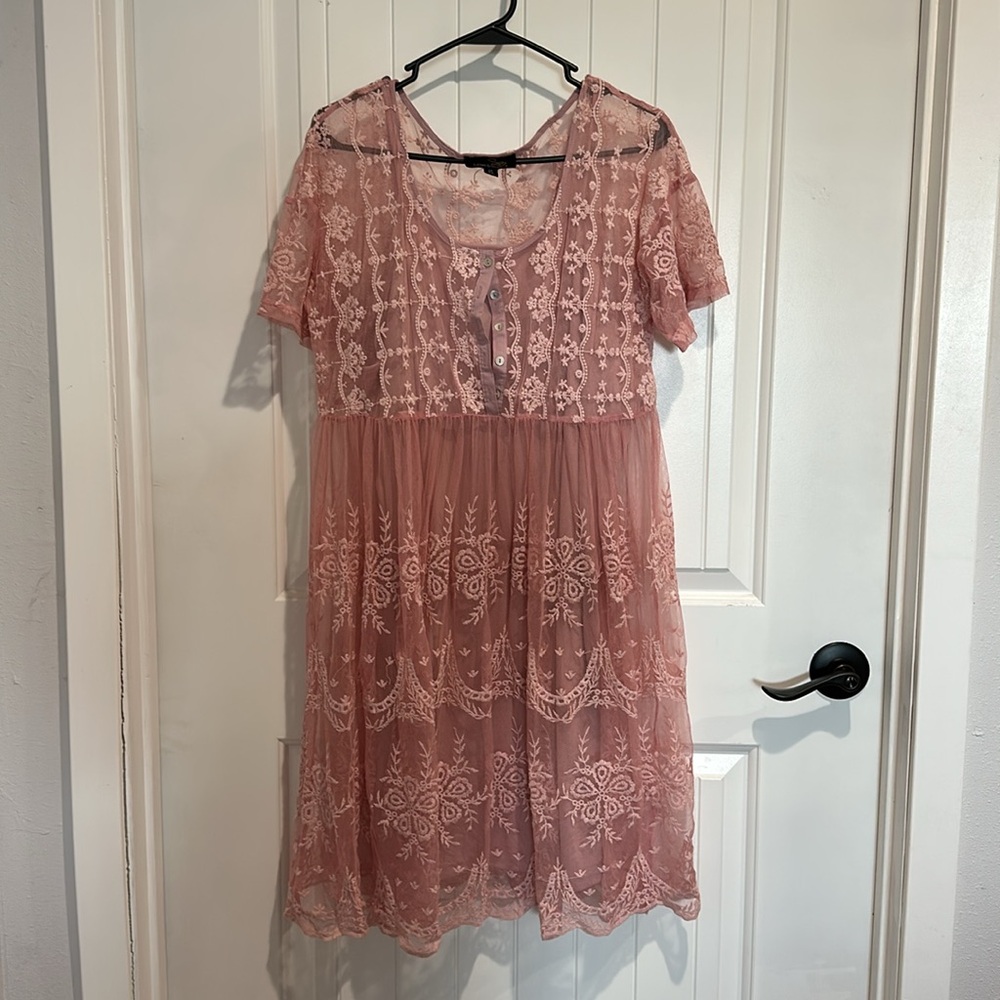 Two piece mauve dress